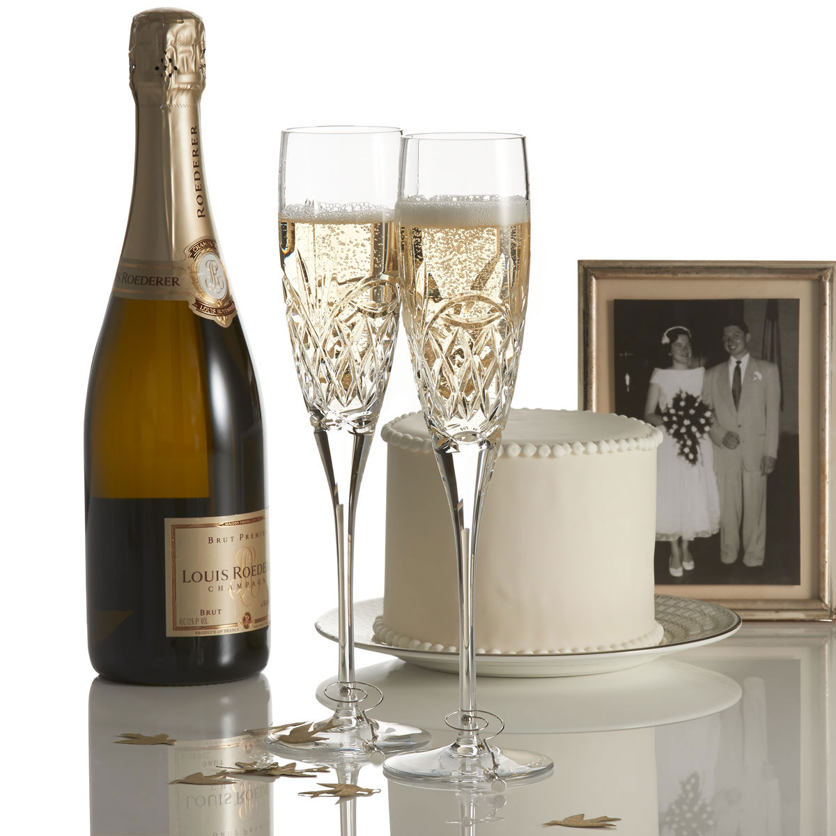 Waterford Crystal True Love Forever Champagne Toasting Flutes, Pair